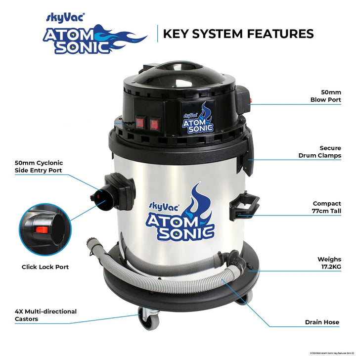 Aspirateur de gouttière SkyVac® Sonic Atom Pack le plus populaire