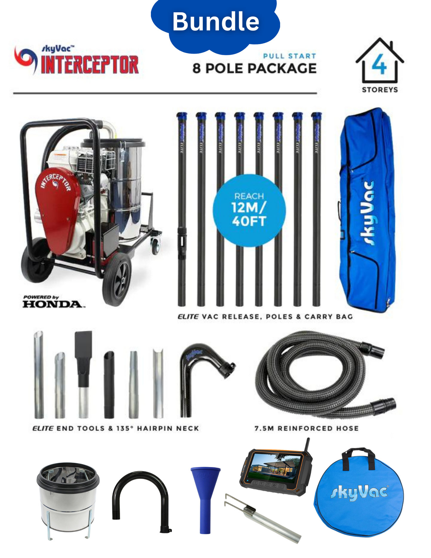 Aspirateur de gouttière SkyVac® Interceptor Pack le plus populaire