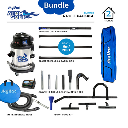 SkyVac® Sonic Atom Gutter Vac Most Popular Bundle